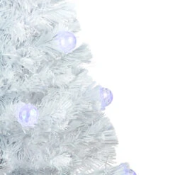 3' Pre-Lit White Fiber Optic Artificial Christmas Tree, White Lights -Christmas Decoration Store northlight j65105 2 85872.1683034940
