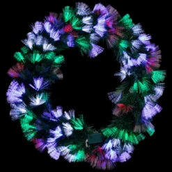 24" Multi-Function Coloring Changing Fiber Optic Artificial Pine Christmas Wreath 7 24" Multi-Function Coloring Changing Fiber Optic Artificial Pine Christmas Wreath -Christmas Decoration Store northlight j90420 1 62062.1667560791