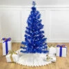 4' Pre-Lit Blue Artificial Tinsel Christmas Tree, Clear Lights 1 4' Pre-Lit Blue Artificial Tinsel Christmas Tree, Clear Lights -Christmas Decoration Store northlight j92314 1 41769.1667663156