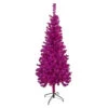 6' Pre-Lit Pink Artificial Tinsel Christmas Tree, Clear Lights -Christmas Decoration Store northlight j92322 1 84570.1667535858