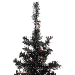 6' Pre-Lit Black Artificial Tinsel Christmas Tree, Clear Lights 11 6' Pre-Lit Black Artificial Tinsel Christmas Tree, Clear Lights -Christmas Decoration Store northlight j92324 4 62912.1667657099