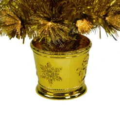 3' Pre-Lit Gold Fiber Optic Artificial Christmas Tree, White Lights 11 3' Pre-Lit Gold Fiber Optic Artificial Christmas Tree, White Lights -Christmas Decoration Store northlight j92343 3 90212.1667530319