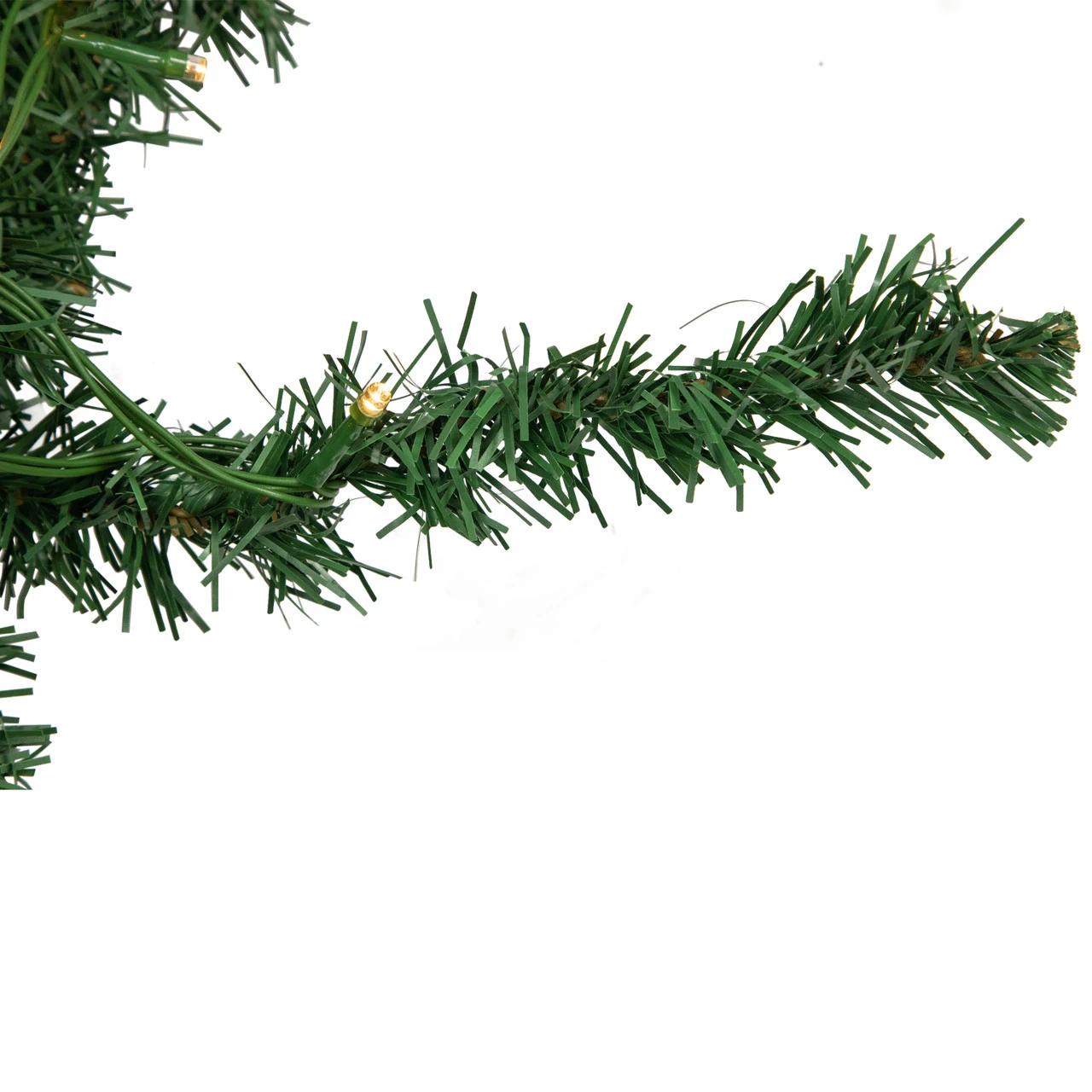 9' X 20" Pre-Lit Green Artificial Pine Christmas Garland, Warm White LED Lights 4 9' X 20" Pre-Lit Green Artificial Pine Christmas Garland, Warm White LED Lights - Image 2