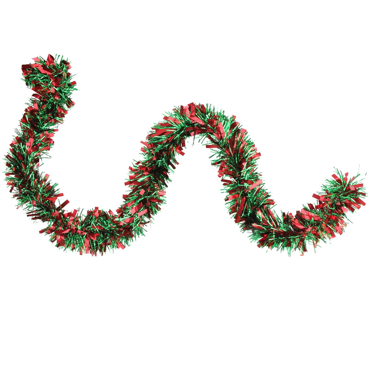 50' X 3" Red And Green Wide Cut 6-Ply Artificial Christmas Garland - Unlit 5 50' X 3" Red And Green Wide Cut 6-Ply Artificial Christmas Garland - Unlit - Image 3