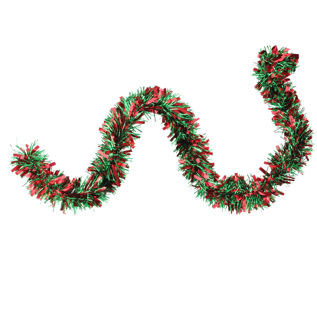 50' X 3" Red And Green Wide Cut 6-Ply Artificial Christmas Garland - Unlit 3 50' X 3" Red And Green Wide Cut 6-Ply Artificial Christmas Garland - Unlit