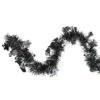 Black And Silver With Ghosts Halloween Tinsel Garland - 50 Feet, Unlit 1 Black And Silver With Ghosts Halloween Tinsel Garland - 50 Feet, Unlit -Christmas Decoration Store northlight k28320 34437.1667623074