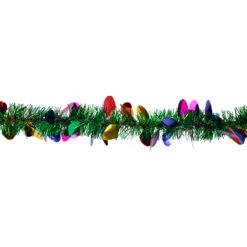 50' X 2" Green And Multi-Color Christmas Light Bulb Wrapped Tinsel Garland - Unlit -Christmas Decoration Store northlight k94055 2 38664.1667643796
