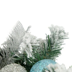 Flocked Pine With Teal And Silver Ornaments Artificial Christmas Wreath, 24-Inch, Unlit 7 Flocked Pine With Teal And Silver Ornaments Artificial Christmas Wreath, 24-Inch, Unlit -Christmas Decoration Store northlight kji82572 3 updated2022 46819.1667657669