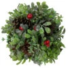 7" Green And Red Glittered Berry With Pine Cone Christmas Topiary Ball Ornament -Christmas Decoration Store northlight kji85824 67456.1667662370