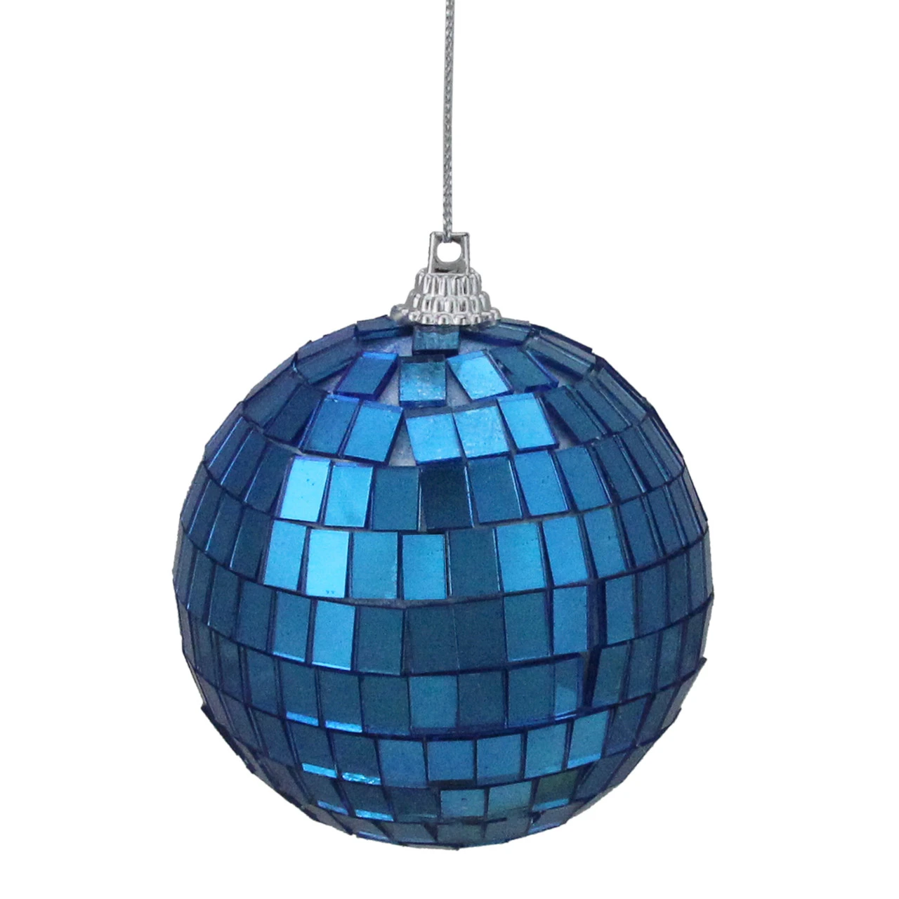 6ct Lavish Blue Mirrored Glass Disco Ball Christmas Ornaments 2.75" (70mm) 4 6ct Lavish Blue Mirrored Glass Disco Ball Christmas Ornaments 2.75" (70mm) - Image 2