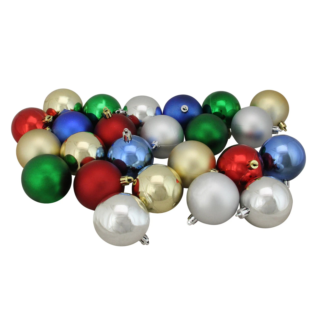 24ct Multi-Color Shatterproof 2-Finish Christmas Ball Ornaments 2.5" (60mm) 3 24ct Multi-Color Shatterproof 2-Finish Christmas Ball Ornaments 2.5" (60mm)