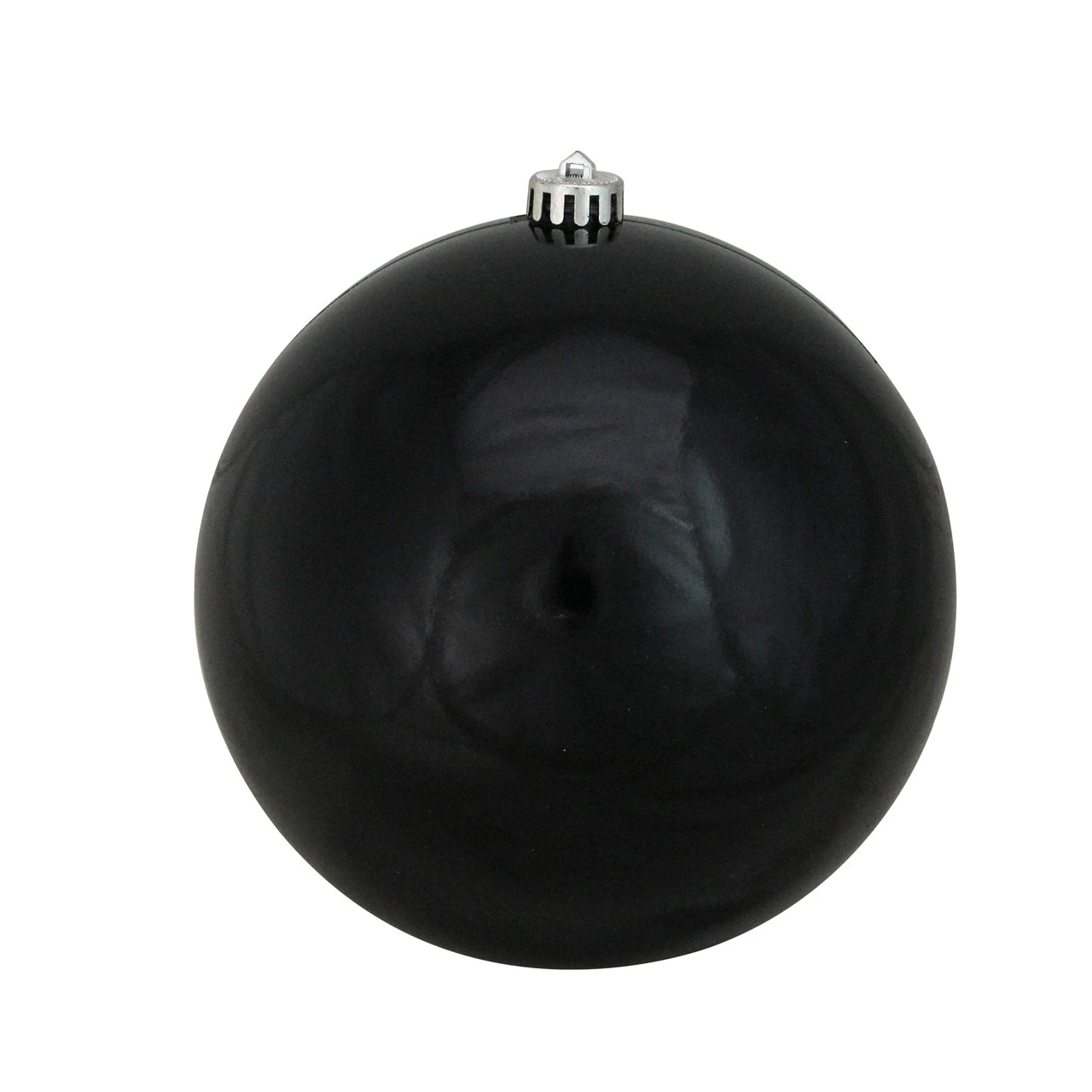 Shiny Jet Black Shatterproof Christmas Ball Ornament 8" (200mm) 3 Shiny Jet Black Shatterproof Christmas Ball Ornament 8" (200mm)