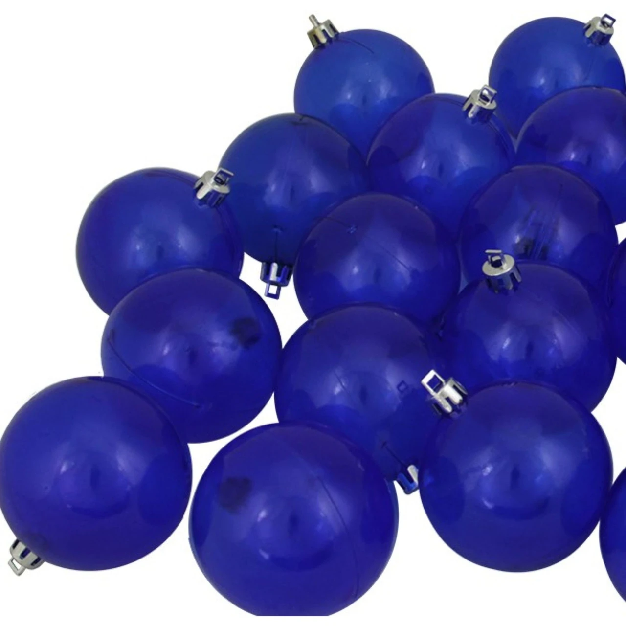 32ct Blue Shatterproof Transparent Christmas Ball Ornaments 3.25" (80mm) 4 32ct Blue Shatterproof Transparent Christmas Ball Ornaments 3.25" (80mm) - Image 2