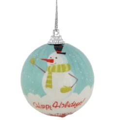 14-Piece Snowmen 'Happy Holidays' Decoupage Christmas Ball Ornament Set, 2.25"(60mm) 7 14-Piece Snowmen 'Happy Holidays' Decoupage Christmas Ball Ornament Set, 2.25"(60mm) -Christmas Decoration Store northlight lj92500 3 98030.1667512926