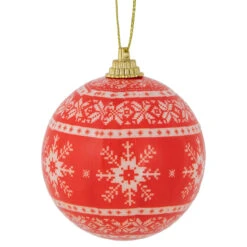 14-Piece Red And White Nordic Decoupage Christmas Ball Ornament Set, 2.25" (60mm) 10 14-Piece Red And White Nordic Decoupage Christmas Ball Ornament Set, 2.25" (60mm) -Christmas Decoration Store northlight lj92507 3 28983.1667489845