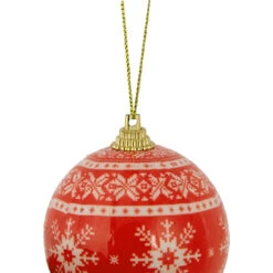 14-Piece Red And White Nordic Decoupage Christmas Ball Ornament Set, 2.25" (60mm) 11 14-Piece Red And White Nordic Decoupage Christmas Ball Ornament Set, 2.25" (60mm) -Christmas Decoration Store northlight lj92507 4 04488.1667489845