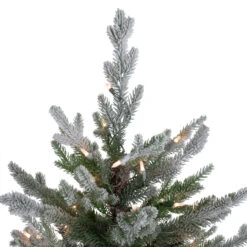 6.5ft Pre-Lit Flocked Little River Fir Artificial Christmas Tree - Clear Lights -Christmas Decoration Store northlight lt91587 1 51189.1667528706