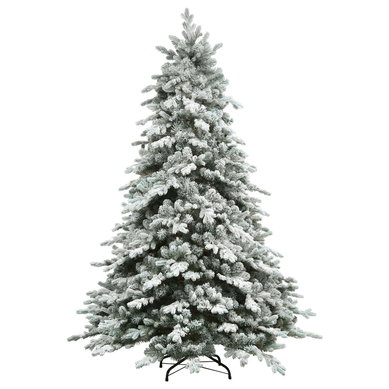7.5' Flocked Saratoga Spruce Artificial Christmas Tree - Unlit 3 7.5' Flocked Saratoga Spruce Artificial Christmas Tree - Unlit