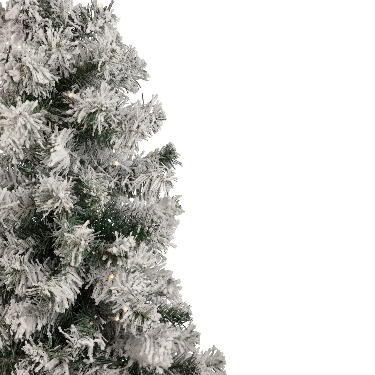 3' Pre-Lit Heavily Flocked Medium Pine Artificial Christmas Tree - Warm White LED Lights 5 3' Pre-Lit Heavily Flocked Medium Pine Artificial Christmas Tree - Warm White LED Lights - Image 3