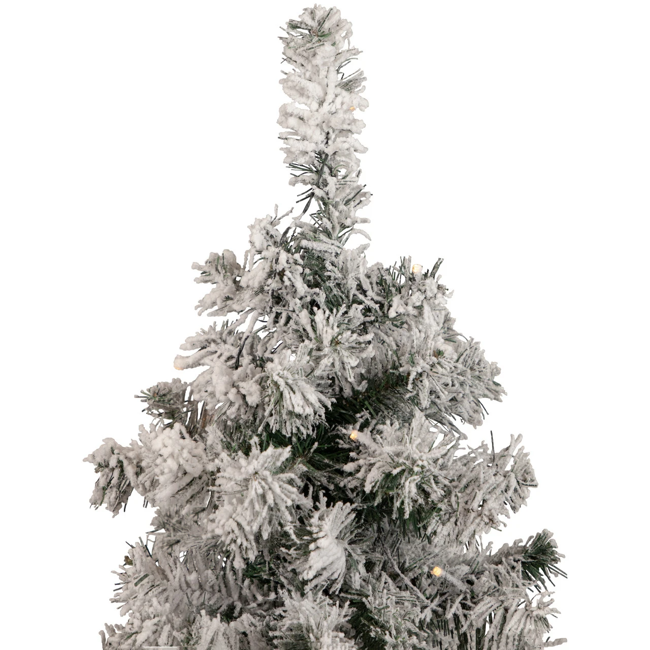 3' Pre-Lit Heavily Flocked Medium Pine Artificial Christmas Tree - Warm White LED Lights 7 3' Pre-Lit Heavily Flocked Medium Pine Artificial Christmas Tree - Warm White LED Lights - Image 5