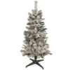 4.5' Pre-Lit Flocked Pine Medium Artificial Christmas Tree - Clear Lights -Christmas Decoration Store northlight m84224 updated 05707.1667657513