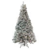12' Pre-Lit Heavily Flocked Pine Medium Artificial Christmas Tree - Clear Lights -Christmas Decoration Store northlight m84240 26697.1680198328