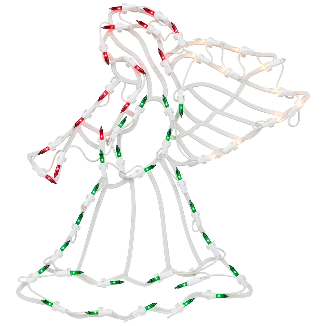 18" Lighted Trumpeting Angel Christmas Window Silhouette Decoration 4 18" Lighted Trumpeting Angel Christmas Window Silhouette Decoration - Image 2