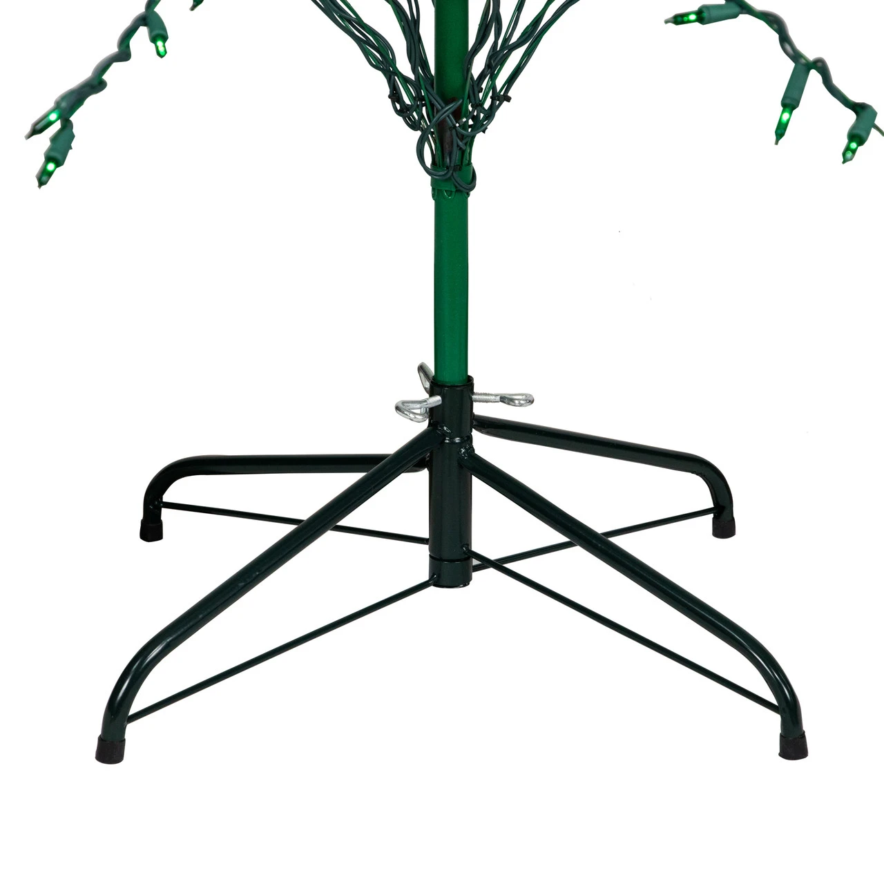 6' Pre-Lit Green Cascade Twig Tree Christmas Outdoor Decor - Green Lights 7 6' Pre-Lit Green Cascade Twig Tree Christmas Outdoor Decor - Green Lights - Image 5