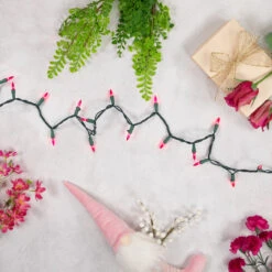 100ct Pink Mini Christmas Light Set, 20.25ft Green Wire 9 100ct Pink Mini Christmas Light Set, 20.25ft Green Wire -Christmas Decoration Store northlight nl02351 styled 2 04594.1678131805