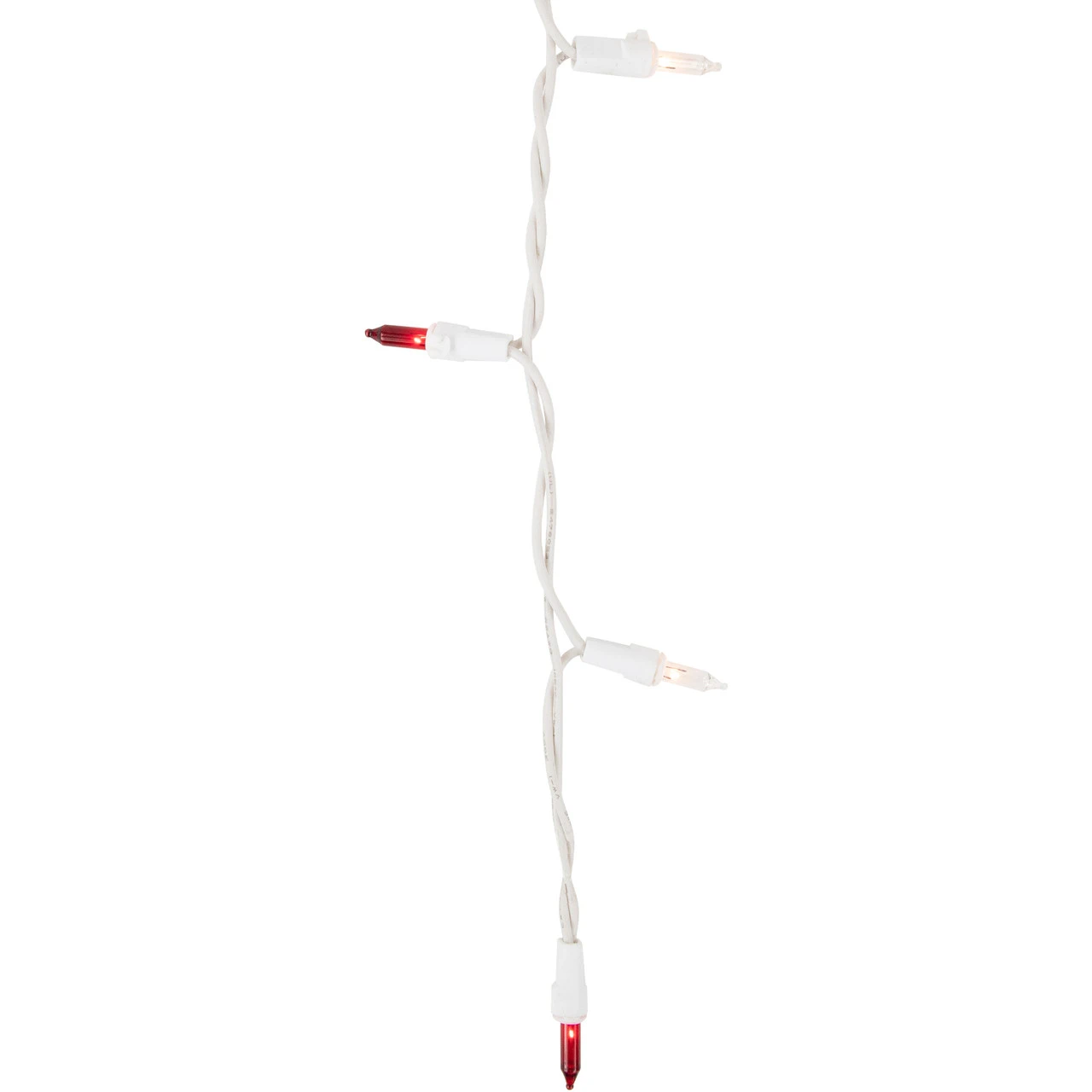 100ct Red And Clear Mini Icicle Christmas Lights- 5.75ft, White Wire 6 100ct Red And Clear Mini Icicle Christmas Lights- 5.75ft, White Wire - Image 4