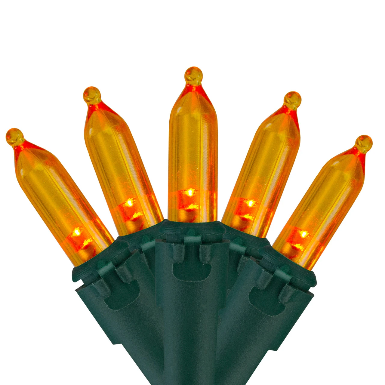 100 Orange LED Mini Christmas Lights - 33 Ft Green Wire 3 100 Orange LED Mini Christmas Lights - 33 Ft Green Wire