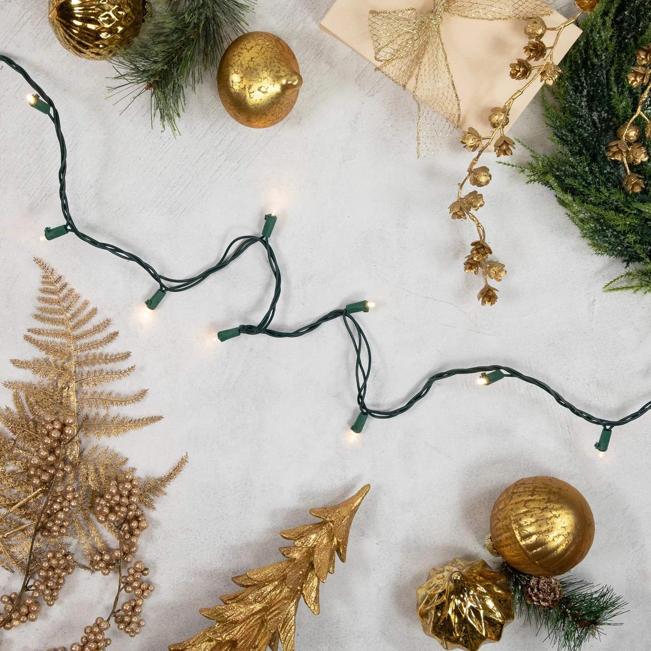 100ct Warm White LED Wide Angle Christmas Lights, 33ft Green Wire 3 100ct Warm White LED Wide Angle Christmas Lights, 33ft Green Wire