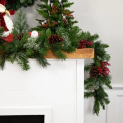 9' X 12" Mixed Green Beaver Pine Artificial Christmas Garland, Unlit 7 9' X 12" Mixed Green Beaver Pine Artificial Christmas Garland, Unlit -Christmas Decoration Store northlight nl02571 new 11072.1667554524