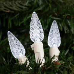 70 Pure White LED C6 Christmas String Lights - 23 Ft White Wire 7 70 Pure White LED C6 Christmas String Lights - 23 Ft White Wire -Christmas Decoration Store northlight nl02587 03 66457.1667656687