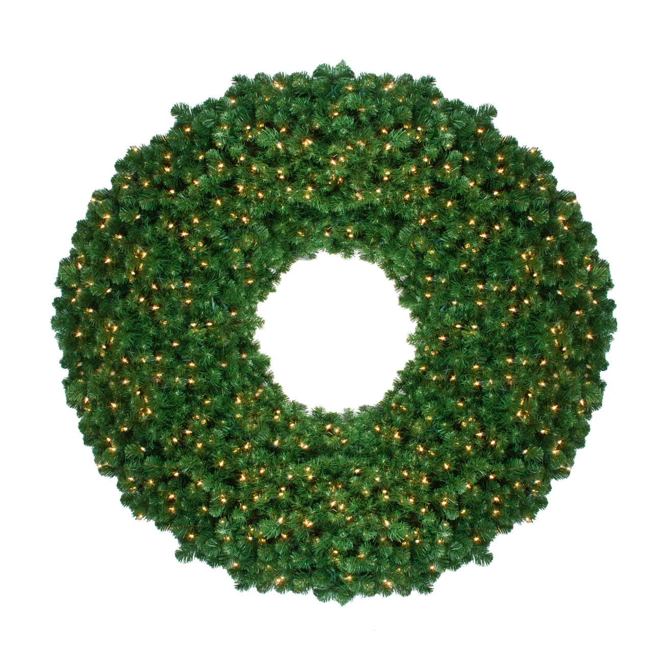 10' Pre-Lit Olympia Pine Commercial Artificial Christmas Wreath - Warm White Lights 3 10' Pre-Lit Olympia Pine Commercial Artificial Christmas Wreath - Warm White Lights