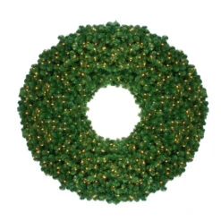 5' Pre-Lit Olympia Pine Commercial Artificial Christmas Wreath - Clear Lights