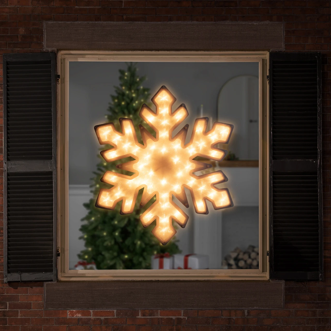 20" Lighted Snowflake Christmas Window Silhouette Decoration 5 20" Lighted Snowflake Christmas Window Silhouette Decoration - Image 3