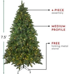 7.5' Pre-Lit Medium Mixed Scotch Pine Artificial Christmas Tree - Warm White LED Lights -Christmas Decoration Store northlight nl15087 thumbnail 1 09855.1667578155