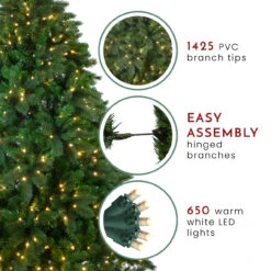 7.5' Pre-Lit Medium Mixed Scotch Pine Artificial Christmas Tree - Warm White LED Lights -Christmas Decoration Store northlight nl15087 thumbnail 220 new 31612.1667578183
