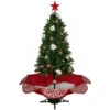 6' Green And Red Musical Lighted Snowing Artificial Christmas Tree, White LED Lights -Christmas Decoration Store northlight r92477 1 83945.1668612051