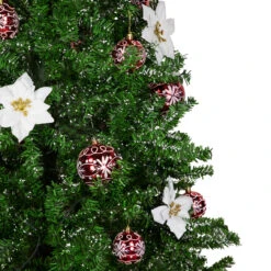 6' Green And Red Musical Lighted Snowing Artificial Christmas Tree, White LED Lights 9 6' Green And Red Musical Lighted Snowing Artificial Christmas Tree, White LED Lights -Christmas Decoration Store northlight r92477 2 75822.1668612053