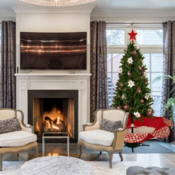 6' Green And Red Musical Lighted Snowing Artificial Christmas Tree, White LED Lights 11 6' Green And Red Musical Lighted Snowing Artificial Christmas Tree, White LED Lights -Christmas Decoration Store northlight r92477 6 71727.1668612054