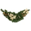32" Gold Poinsettia And Pinecone Artificial Christmas Swag, Unlit 2 32" Gold Poinsettia And Pinecone Artificial Christmas Swag, Unlit -Christmas Decoration Store northlight s84831 updated 37496.1667657638