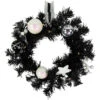 16" Pre-Lit Decorated Black Pine Artificial Christmas Wreath, Cool White LED Lights 2 16" Pre-Lit Decorated Black Pine Artificial Christmas Wreath, Cool White LED Lights -Christmas Decoration Store northlight s92630 1 49764.1684340673