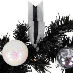 16" Pre-Lit Decorated Black Pine Artificial Christmas Wreath, Cool White LED Lights 14 16" Pre-Lit Decorated Black Pine Artificial Christmas Wreath, Cool White LED Lights -Christmas Decoration Store northlight s92630 4 18458.1684340675