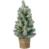 17-Inch Mini Artificial Tabletop LED Flocked Christmas Tree With Burlap Base- Clear Lights 2 17-Inch Mini Artificial Tabletop LED Flocked Christmas Tree With Burlap Base- Clear Lights -Christmas Decoration Store northlight sf89159 1 sample 39919.1667488082