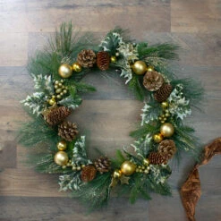 Long Needle Pine With Winter Foliage And Stars Christmas Wreath - 20-Inch, Unlit 6 Long Needle Pine With Winter Foliage And Stars Christmas Wreath - 20-Inch, Unlit -Christmas Decoration Store northlight sh27133 2 73862.1667578084