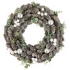 White Berry And Pinecone Foliage Christmas Ornament Wreath, 12.5-Inch, Unlit 1 White Berry And Pinecone Foliage Christmas Ornament Wreath, 12.5-Inch, Unlit -Christmas Decoration Store northlight sh94265 1 08535.1667568760