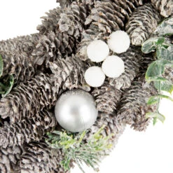 White Berry And Pinecone Foliage Christmas Ornament Wreath, 12.5-Inch, Unlit 7 White Berry And Pinecone Foliage Christmas Ornament Wreath, 12.5-Inch, Unlit -Christmas Decoration Store northlight sh94265 3 10704.1667568761
