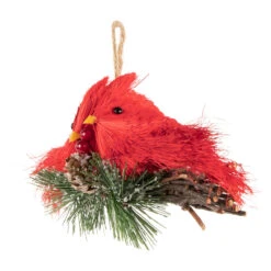 8" Double Cardinal And Pine Needle Branch Hanging Christmas Ornament 10 8" Double Cardinal And Pine Needle Branch Hanging Christmas Ornament -Christmas Decoration Store northlight sh94292 4 05108.1668093150